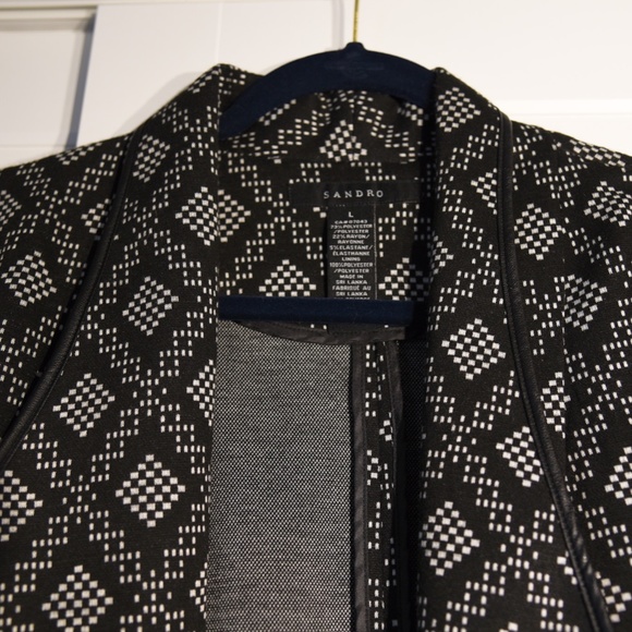 SANDRO Jacket - Black and White size large as new feminine floaty by SANDRO - Picture 4 of 6